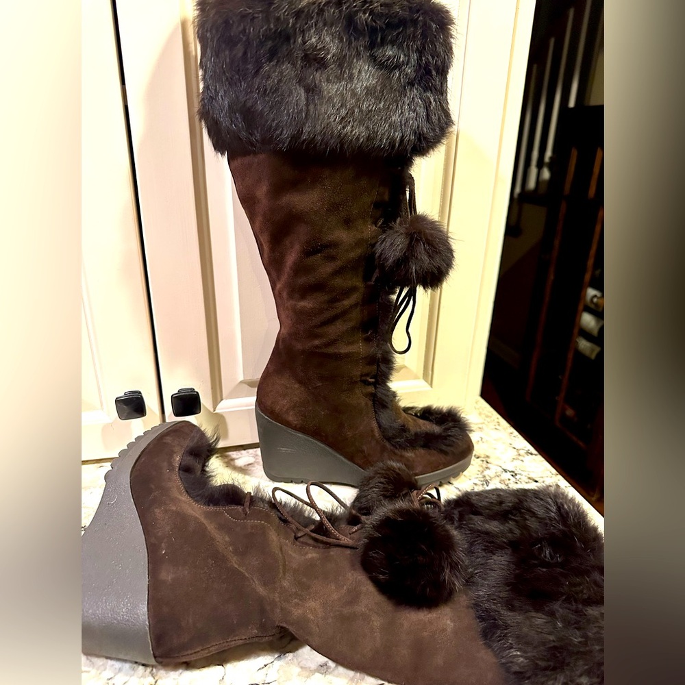 Coach Suede & Fur boot